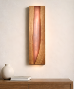 Alternative view of Kiaat Wall Lamp Live Edge Resin